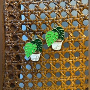 Monstera Earrings